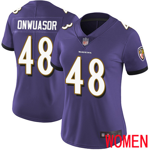 Baltimore Ravens Limited Purple Women Patrick Onwuasor Home Jersey NFL Football #48 Vapor Untouchable->women nfl jersey->Women Jersey
